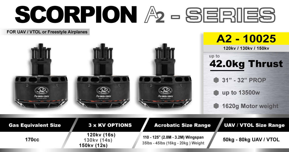 Scorpion A2-10025-150kv features